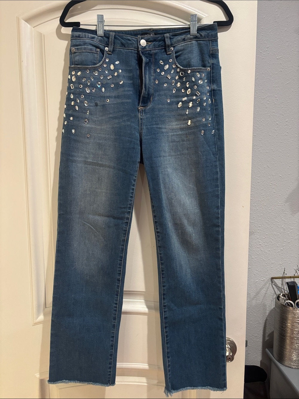 AQUA embellished jeans
